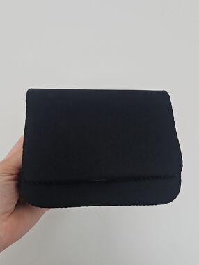 Vintage Sleek Black Clutch Bag